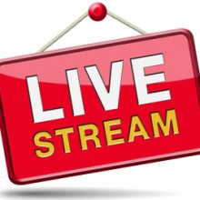 live stream tv music or video button icon or sign live on air broadcasting movie or radio program